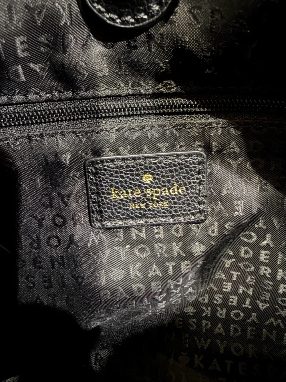 Kate Spade Dawn Black Floral Embellish Nylon Satchel Tote Bag No Shoulder Strap
